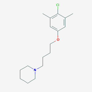 molecular formula C17H26ClNO B3867367 1-[4-(4-chloro-3,5-dimethylphenoxy)butyl]piperidine 
