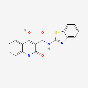 molecular formula C18H13N3O3S B3867388 N-1,3-benzothiazol-2-yl-4-hydroxy-1-methyl-2-oxo-1,2-dihydro-3-quinolinecarboxamide 