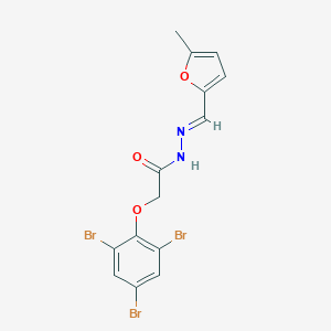 molecular formula C14H11Br3N2O3 B386739 N'-[(5-methyl-2-furyl)methylene]-2-(2,4,6-tribromophenoxy)acetohydrazide 