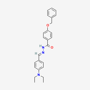 molecular formula C25H27N3O2 B3867410 4-(benzyloxy)-N'-[4-(diethylamino)benzylidene]benzohydrazide 