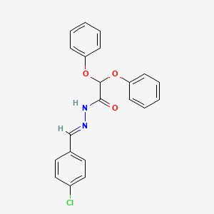 molecular formula C21H17ClN2O3 B3867416 N'-(4-chlorobenzylidene)-2,2-diphenoxyacetohydrazide 