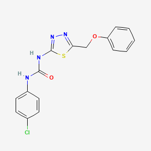 molecular formula C16H13ClN4O2S B3867423 N-(4-chlorophenyl)-N'-[5-(phenoxymethyl)-1,3,4-thiadiazol-2-yl]urea 