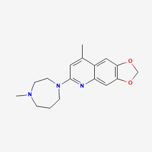molecular formula C17H21N3O2 B3867425 8-methyl-6-(4-methyl-1,4-diazepan-1-yl)[1,3]dioxolo[4,5-g]quinoline 