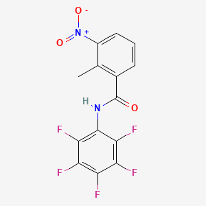 molecular formula C14H7F5N2O3 B3867445 2-methyl-3-nitro-N-(pentafluorophenyl)benzamide 