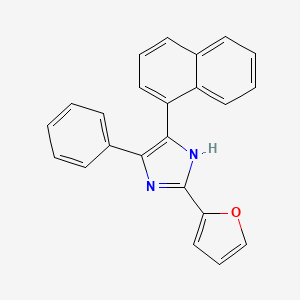 molecular formula C23H16N2O B3867464 2-(2-furyl)-4-(1-naphthyl)-5-phenyl-1H-imidazole 