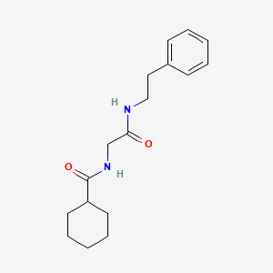 molecular formula C17H24N2O2 B3867486 N-{2-oxo-2-[(2-phenylethyl)amino]ethyl}cyclohexanecarboxamide 