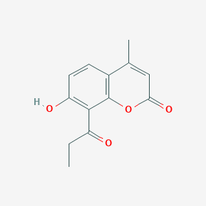 molecular formula C13H12O4 B3867489 7-hydroxy-4-methyl-8-propionyl-2H-chromen-2-one CAS No. 3361-71-5