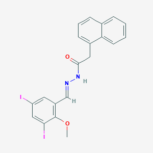 molecular formula C20H16I2N2O2 B3867496 N'-(3,5-diiodo-2-methoxybenzylidene)-2-(1-naphthyl)acetohydrazide 