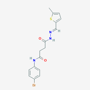 molecular formula C16H16BrN3O2S B386750 N-(4-bromophenyl)-4-{2-[(5-methyl-2-thienyl)methylene]hydrazino}-4-oxobutanamide 
