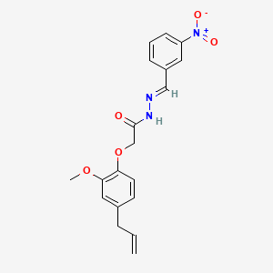 molecular formula C19H19N3O5 B3867515 2-(4-allyl-2-methoxyphenoxy)-N'-(3-nitrobenzylidene)acetohydrazide 