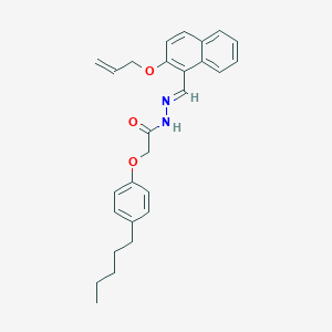 molecular formula C27H30N2O3 B386752 N'-{[2-(allyloxy)-1-naphthyl]methylene}-2-(4-pentylphenoxy)acetohydrazide 