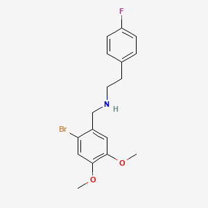 molecular formula C17H19BrFNO2 B3867530 (2-bromo-4,5-dimethoxybenzyl)[2-(4-fluorophenyl)ethyl]amine CAS No. 355383-44-7