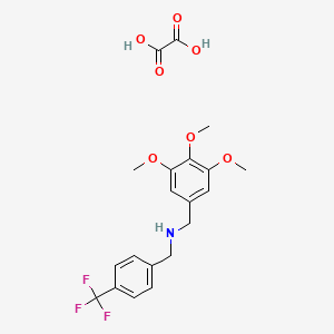 molecular formula C20H22F3NO7 B3867542 [4-(trifluoromethyl)benzyl](3,4,5-trimethoxybenzyl)amine oxalate 