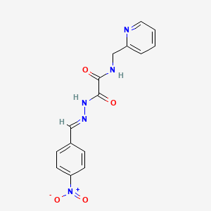 molecular formula C15H13N5O4 B3867560 2-[2-(4-nitrobenzylidene)hydrazino]-2-oxo-N-(2-pyridinylmethyl)acetamide 