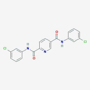 molecular formula C19H13Cl2N3O2 B3867563 N,N'-bis(3-chlorophenyl)-2,5-pyridinedicarboxamide 
