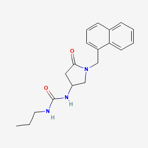 molecular formula C19H23N3O2 B3867567 N-[1-(1-naphthylmethyl)-5-oxo-3-pyrrolidinyl]-N'-propylurea 