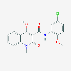molecular formula C18H15ClN2O4 B3867569 N-(5-chloro-2-methoxyphenyl)-4-hydroxy-1-methyl-2-oxo-1,2-dihydro-3-quinolinecarboxamide 