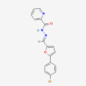molecular formula C17H12BrN3O2 B3867582 N'-{[5-(4-bromophenyl)-2-furyl]methylene}-2-pyridinecarbohydrazide 