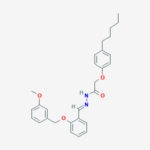 molecular formula C28H32N2O4 B386759 N'-{2-[(3-methoxybenzyl)oxy]benzylidene}-2-(4-pentylphenoxy)acetohydrazide 