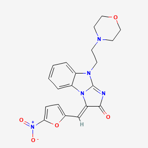 molecular formula C20H19N5O5 B3867599 9-[2-(4-morpholinyl)ethyl]-3-[(5-nitro-2-furyl)methylene]-3H-imidazo[1,2-a]benzimidazol-2(9H)-one 