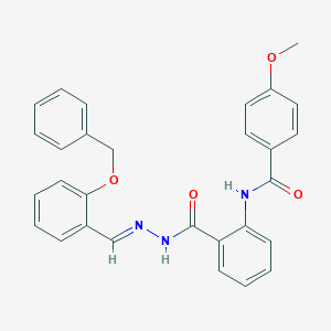 molecular formula C29H25N3O4 B386760 N-[2-({2-[2-(benzyloxy)benzylidene]hydrazino}carbonyl)phenyl]-4-methoxybenzamide 