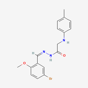 molecular formula C17H18BrN3O2 B3867604 N'-(5-bromo-2-methoxybenzylidene)-2-[(4-methylphenyl)amino]acetohydrazide 