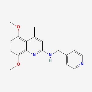 molecular formula C18H19N3O2 B3867605 5,8-dimethoxy-4-methyl-N-(4-pyridinylmethyl)-2-quinolinamine 