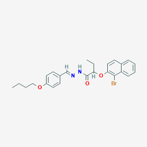 molecular formula C25H27BrN2O3 B386761 2-[(1-bromo-2-naphthyl)oxy]-N'-(4-butoxybenzylidene)butanohydrazide 