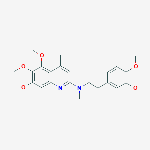 molecular formula C24H30N2O5 B3867631 N-[2-(3,4-dimethoxyphenyl)ethyl]-5,6,7-trimethoxy-N,4-dimethyl-2-quinolinamine 