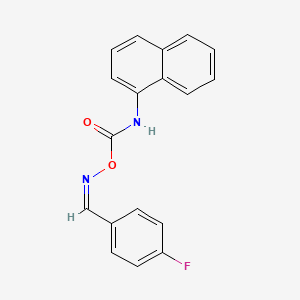 molecular formula C18H13FN2O2 B3867633 4-fluorobenzaldehyde O-[(1-naphthylamino)carbonyl]oxime 