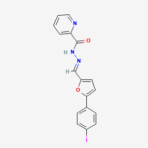molecular formula C17H12IN3O2 B3867635 N'-{[5-(4-iodophenyl)-2-furyl]methylene}-2-pyridinecarbohydrazide 