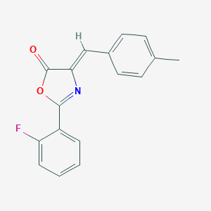 molecular formula C17H12FNO2 B386764 2-(2-Fluoro-phenyl)-4-(4-methyl-benzylidene)-4H-oxazol-5-one 