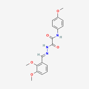 molecular formula C18H19N3O5 B3867648 2-[2-(2,3-dimethoxybenzylidene)hydrazino]-N-(4-methoxyphenyl)-2-oxoacetamide CAS No. 352012-79-4