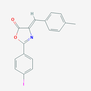 molecular formula C17H12INO2 B386765 2-(4-Iodo-phenyl)-4-(4-methyl-benzylidene)-4H-oxazol-5-one 