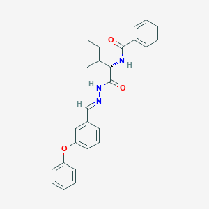 molecular formula C26H27N3O3 B386768 N-(2-methyl-1-{[2-(3-phenoxybenzylidene)hydrazino]carbonyl}butyl)benzamide 