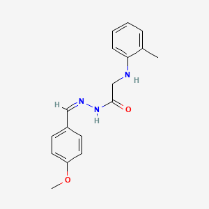 molecular formula C17H19N3O2 B3867681 N'-(4-methoxybenzylidene)-2-[(2-methylphenyl)amino]acetohydrazide 