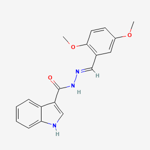 molecular formula C18H17N3O3 B3867694 N'-(2,5-dimethoxybenzylidene)-1H-indole-3-carbohydrazide 