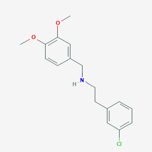 molecular formula C17H20ClNO2 B3867702 2-(3-chlorophenyl)-N-(3,4-dimethoxybenzyl)ethanamine 