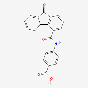 molecular formula C21H13NO4 B3867724 4-{[(9-oxo-9H-fluoren-4-yl)carbonyl]amino}benzoic acid 