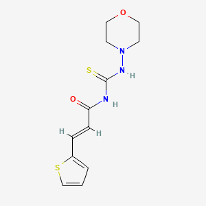 molecular formula C12H15N3O2S2 B3867728 N-[(4-morpholinylamino)carbonothioyl]-3-(2-thienyl)acrylamide 