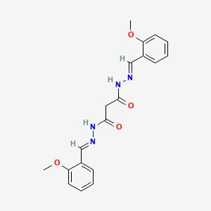 molecular formula C19H20N4O4 B3867736 N'~1~,N'~3~-bis(2-methoxybenzylidene)malonohydrazide 