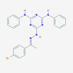 1-(4-Bromophenyl)ethanone (4,6-dianilino-1,3,5-triazin-2-yl)hydrazone