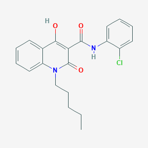 molecular formula C21H21ClN2O3 B3867756 N-(2-chlorophenyl)-4-hydroxy-2-oxo-1-pentyl-1,2-dihydro-3-quinolinecarboxamide 