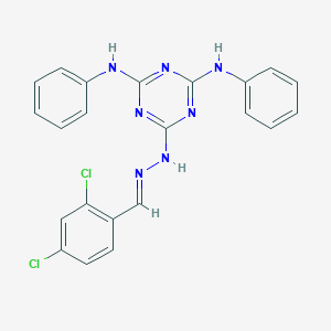 2,4-Dichlorobenzaldehyde (4,6-dianilino-1,3,5-triazin-2-yl)hydrazone