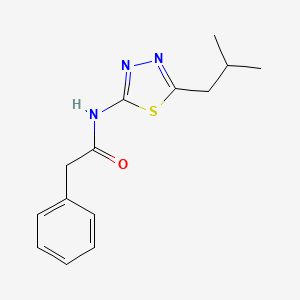 molecular formula C14H17N3OS B3867763 N-(5-isobutyl-1,3,4-thiadiazol-2-yl)-2-phenylacetamide 