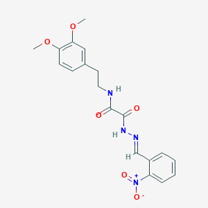 molecular formula C19H20N4O6 B3867771 N-[2-(3,4-dimethoxyphenyl)ethyl]-2-[2-(2-nitrobenzylidene)hydrazino]-2-oxoacetamide 