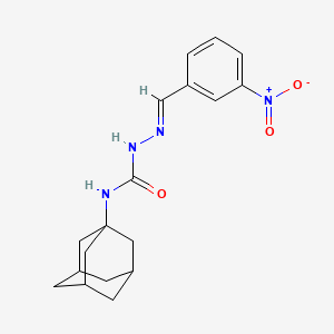 molecular formula C18H22N4O3 B3867772 3-nitrobenzaldehyde N-1-adamantylsemicarbazone 