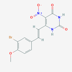 6-[2-(3-bromo-4-methoxyphenyl)vinyl]-5-nitro-2,4(1H,3H)-pyrimidinedione