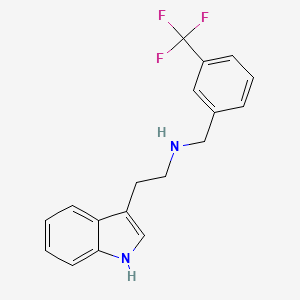 molecular formula C18H17F3N2 B3867784 2-(1H-indol-3-yl)-N-[3-(trifluoromethyl)benzyl]ethanamine 