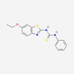 molecular formula C16H15N3OS2 B3867790 N-(6-ethoxy-1,3-benzothiazol-2-yl)-N'-phenylthiourea 